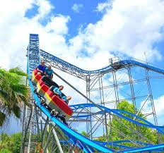 Roller coaster ride at Fun Spot America Theme Parks in Kissimmee